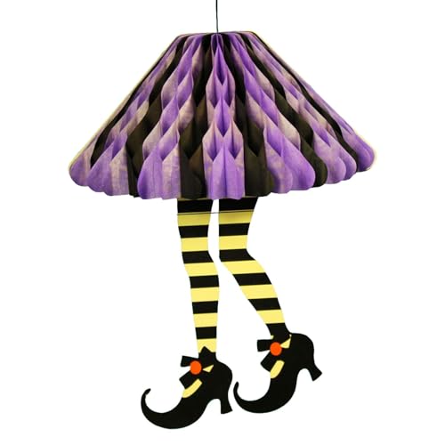 Ynnhik Hexen-Bein-Verzierung Halloweens hängende - Hexenbeine Füße mit High Heel Wabenverzierung, Supplies Home Decor für Halloween Spukhaus Baum von Ynnhik