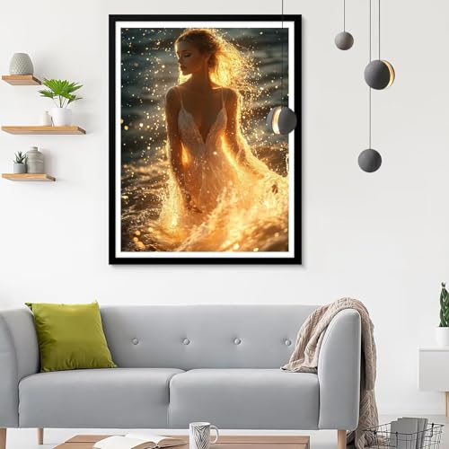 5D Diamond Painting Erwachsene Groß XXL Frau Diamond Painting, Diamond Painting Set Sexy, DIY Mosaik Bastelset Erwachsene mit Diamond Painting Zubehör, Zimmer Deko Aesthetic Geschenk 50x70CM SF-701 von Ynulann