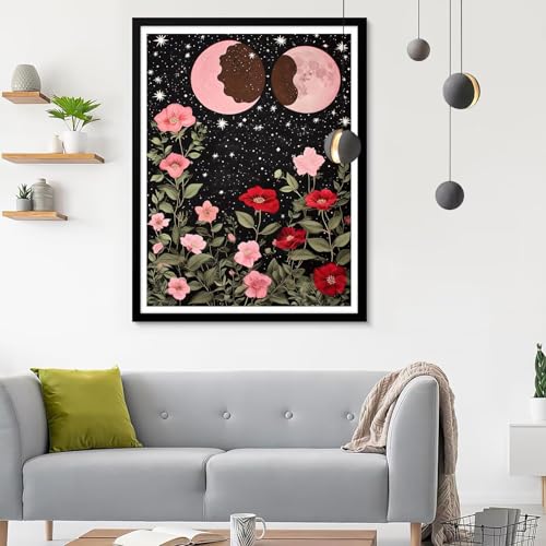 Diamond Painting Erwachsene Abstrakt, Diamond Painting Blume Diamant Painting Bilder Kinder, Full DIY Diamant Kunst Malen Nach Zahlen Malerei Stickerei Kreuzstich Wohnzimmer Dekoration 20x30CM SF-124 von Ynulann