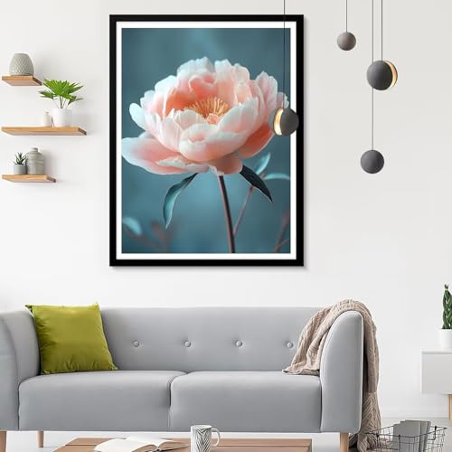 Diamond Painting Erwachsene Blume, Diamond Painting Blatt 1 Diamant Painting Bilder Kinder, Full DIY Diamant Kunst Malen Nach Zahlen Malerei Stickerei Kreuzstich Wohnzimmer Dekoration 80x100CM SF-736 von Ynulann