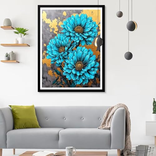 Diamond Painting Erwachsene Chrysantheme 1, Diamond Painting Anlage Diamant Painting Bilder Kinder, Full DIY Diamant Kunst Malen Zahlen Malerei Stickerei Kreuzstich Wohnzimmer Décor 60x80CM SF-744 von Ynulann