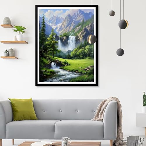 Diamond Painting Erwachsene Landschaft, Diamond Painting Baum Diamant Painting Bilder Kinder, Full DIY Diamant Kunst Malen Nach Zahlen Malerei Stickerei Kreuzstich Wohnzimmer Décor 90x120CM SF-348 von Ynulann