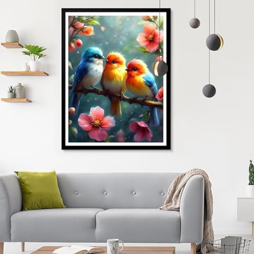 Diamond Painting Erwachsene Vogel, Diamond Painting Tier Diamant Painting Bilder Kinder, Full DIY Diamant Kunst Malen Nach Zahlen Malerei Stickerei Kreuzstich für Wohnzimmer Dekoration 30x40CM SF-58 von Ynulann