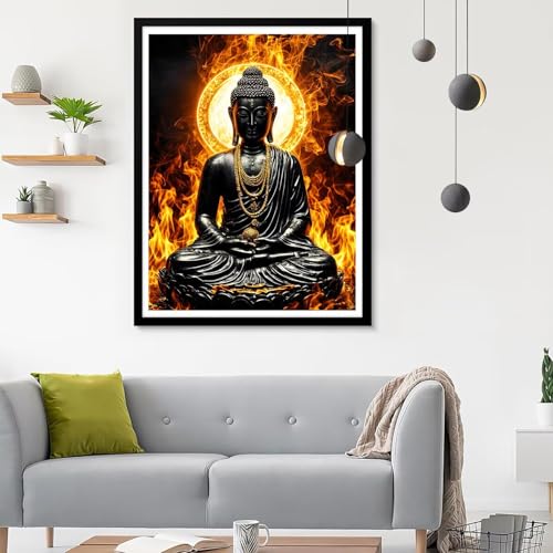 Diamond Painting Erwachsene Zen, Diamond Painting Abstrakt Diamant Painting Bilder Kinder, Full DIY Diamant Kunst Malen Nach Zahlen Malerei Stickerei Kreuzstich Wohnzimmer Dekoration 30x40CM SF-750 von Ynulann