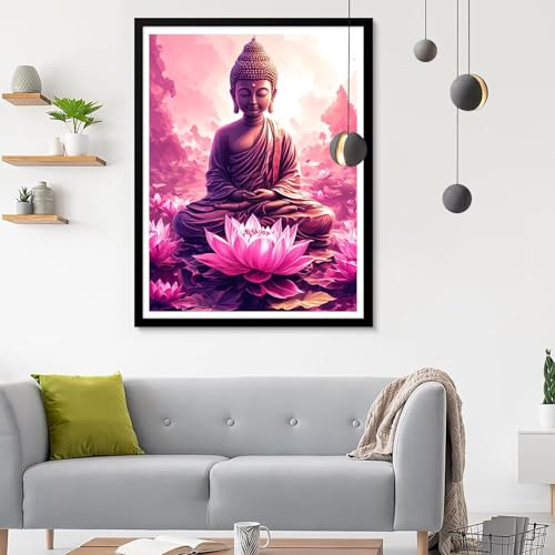 Diamond Painting Erwachsene Zen, Diamond Painting Blume Diamant Painting Bilder Kinder, Full DIY Diamant Kunst Malen Nach Zahlen Malerei Stickerei Kreuzstich für Wohnzimmer Dekoration 30x40CM SF-520 von Ynulann