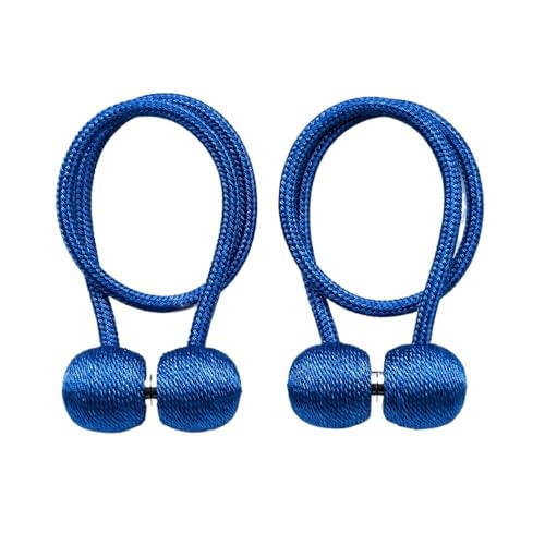 YoGaes Vorhang Raffhalter 2 Stücke Magnetische Vorhang Ball Stangen Accessoires Rücken Holdbacks Schnalle Clips Haken Halter Wohnkultur Raffhalter Krawatte Seil Zubehör Gardinenhalter(Royal Blue) von YoGaes