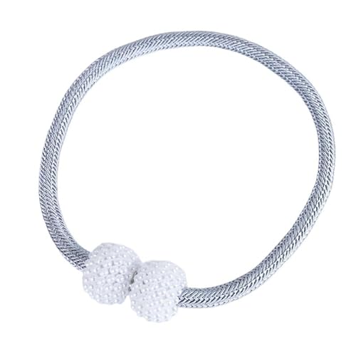 YoGaes Vorhang Raffhalter 4 Teile/Satz Magnetische Vorhang Clip Zimmer Zubehör Perle Ball Vorhänge Halter Raffhalter Wohnkultur Hängen Ball Schnalle Krawatte Zurück Gardinenhalter(Grey) von YoGaes