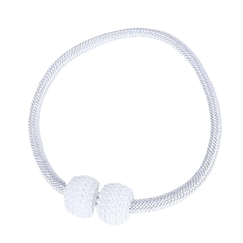 YoGaes Vorhang Raffhalter 4 Teile/Satz Magnetische Vorhang Clip Zimmer Zubehör Perle Ball Vorhänge Halter Raffhalter Wohnkultur Hängen Ball Schnalle Krawatte Zurück Gardinenhalter(White) von YoGaes