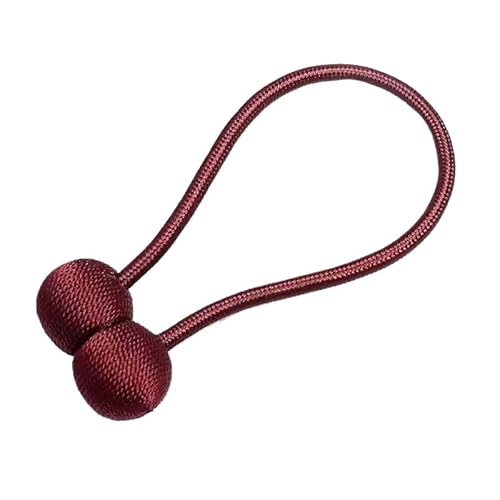 YoGaes Vorhang Raffhalter Magnetische Vorhangschnalle, Raffhalter, Vorhang-Clips, kein Stanzen, modernes Vorhang-Zubehör, Perlen-Magnetkugel, Heimdekorations-Zubehör Gardinenhalter(Red) von YoGaes