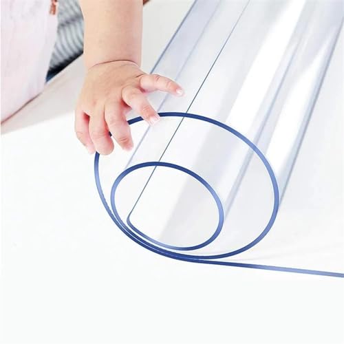 Folie Für Tisch Transparent Tischfolie Outdoor Tischschutz Tischschutzfolie 1mm 2mm 3mm 5mm Transparente PVC Tischdecke Hochtemperaturbeständige Abwaschbar Schutztischdecke Mehrere Größen(Dicke 3mm,60 von Yoeoefuo