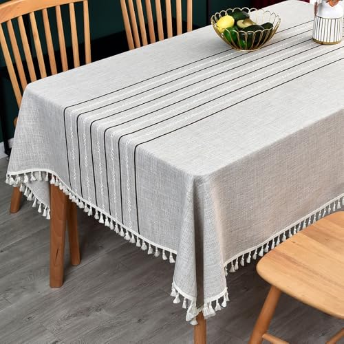 Yofori Esstischdecke mit Quasten, Dekoration oder Veranstaltungen, mehrere Räume nutzbar (Khaki, 135 x 220 cm) von Yofori