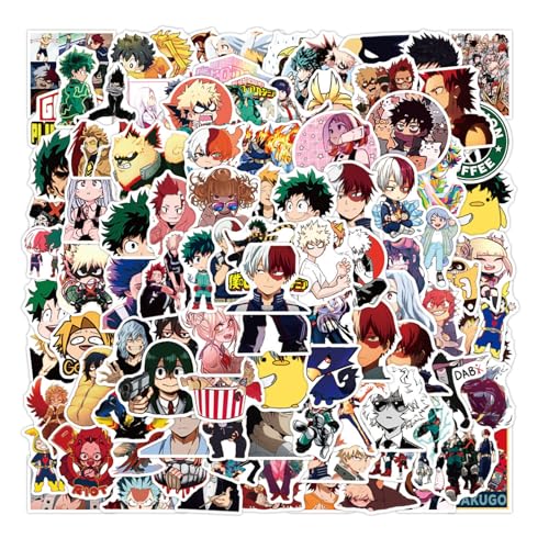 100 Stück Cartoon Anime My Hero Academia Aufkleber,Karikatur Sticker Kinder,Auto Laptop Telefon Gitarre Skateboard Motorrad Fahrrad Stickers Set Vinyl Wasserdicht Aufkleber für Kinder Erwachsene,05 von Yoimckay