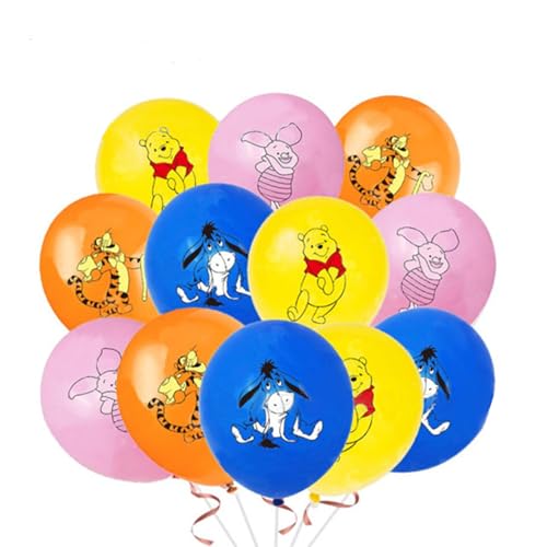 20 Stück Cartoon Emulsion Luftballons Geburtstags Dekorationen, Anime Geburtstags Party Deko,Geburtstag Balloons Party Set, Kindergeburtstag Party Dekoration für Jungen Mädchen,Blau Rosa Gelb Orange von Yoimckay