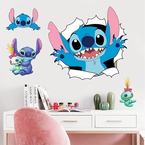 3D-Wandaufkleber für Schlafzimmer Wohnzimmer Wandkunst Aufkleber Wanddekoration Wandtattoo für Kinderzimmer, Cartoon Lovers Anime Wandaufkleber, 3D-Effekte Erzielt Werden Hinzufügen von Interesse von Yoimckay