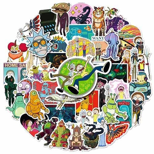 50 Pcs Cool Cartoon Anime Wasserdichte Aufkleber,Furcht Monster Pattern Vinyl Aufkleber,Fun Dekoration Aufklebers für Motorrad Koffer Laptop Gitarre Skateboard Fahrrad Wasserflasche,Halloween Stickers von Yoimckay