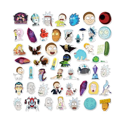 50 Stück Cartoon Aufkleber Set, Anime Manga Elemente Aufkleber, Stickers für Laptop Stoßstange Skateboard Koffer Helm Motorrad Auto Fahrrad Handy für Kinder Teens Junge Teenager und Erwachsene von Yoimckay