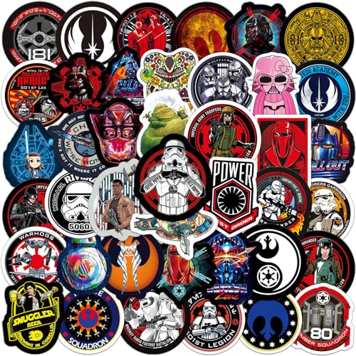 50 Stück Film Muster Sticker Set, Wasserfest Vinyl Aufkleber, Anime DIY Graffiti Aufkleber Decals für Water Bottles Laptop Skateboard Fahrrad Moped Motorrad Koffer Helm Scrapbooking, Ästhetisch von Yoimckay