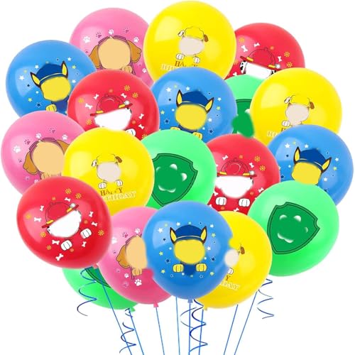 50 Stück Hunde-Luftballons, 50 Stück Cartoon-Luftballons, Latex-Luftballons, Cartoon-Dekoration, für Kinderparty, Babyparty (süßer Hund) von Yoimckay