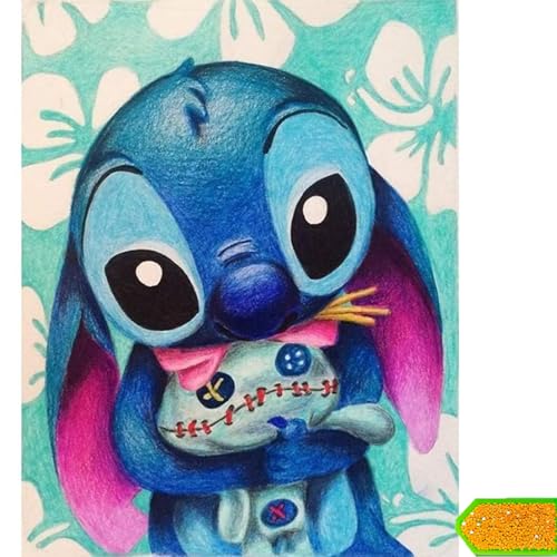 5D Cartoon Diamond Painting für Erwachsene Anfänger und Kinder, Anfänger-Kreuzstich-Set, Cartoon-Figur, 30x40cm Große DIY Diamantmalerei Mosaikherstellung Kunst Handwerk Kit für Home Deko,Kawaii von Yoimckay