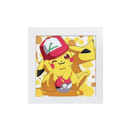 5D DIY Diamond Painting Kinder Mit Holzrahmen,Cartoon Anime Diamond Painting,Cute Kawaii Diamant Painting Kit für Kinder und Erwachsene Anfänger, Geburtstags Geschenk für Jungen Mädchen(15x15cm) von Yoimckay