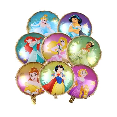 8 Stück Cute Cartoon Prinzessin Ballons,Anime Ballon Geburtstagsfeier Set, Aluminiumfolie Ballon Dekoration Princess Karikatur Ballon, Festival Themen Party Kinder Geburtstags Ballon Schmücken von Yoimckay