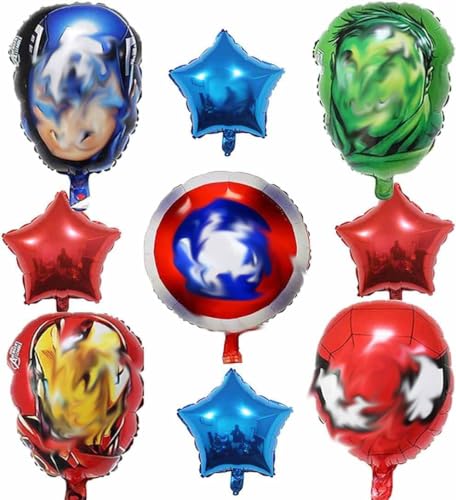 9 Stück Animations Film Cartoon Ballons Ornamente,Anime Ballon Geburtstagsfeier Set, Aluminiumfolie Ballon Dekoration Karikatur Ballon, Festival Themen Party Kinder Geburtstags Ballon Schmücken von Yoimckay