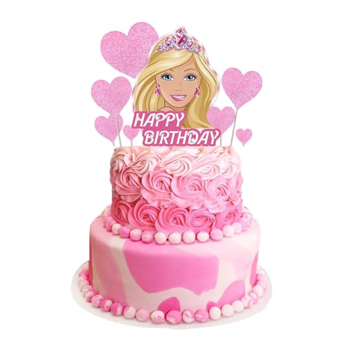 9 Stück Tortendeko Mädchen,Cartoon Anime Kuchen Deko Geburtstag, Kawaii Cake Topper Set,Happy Birthday Topper für Mädchen Geburtstag Party Kuchen Dekoration Supplies von Yoimckay