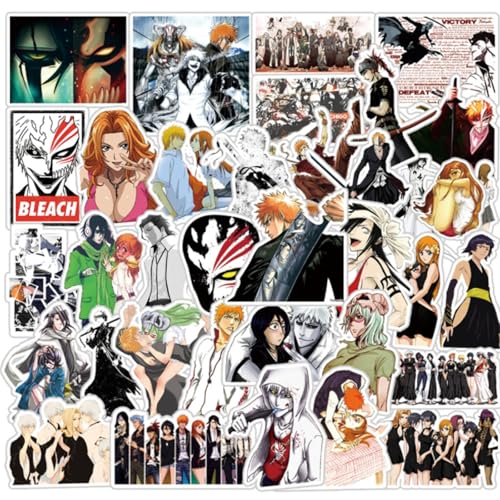 Anime-Bleach-Aufkleber, coole Bleach-Anime-Aufkleber, 100 Stück Aufkleber für Auto, Laptop, Wasserflaschen, Aufkleber für Teenager, niedliche Vinyl-Aufkleber von Yoimckay