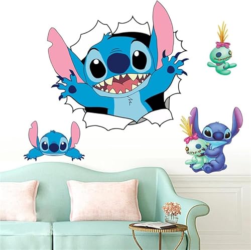 Cartoon Lovers Anime Wandaufkleber, 3D-Wandaufkleber für Schlafzimmer Wohnzimmer Wandkunst Aufkleber Wanddekoration Wandtattoo für Kinderzimmer, 3D-Effekte erzielt werden Hinzufügen von Interesse von Yoimckay