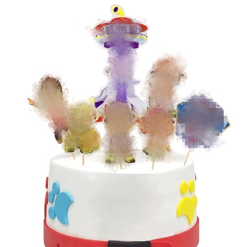 Geburtstag Kuchen Deko, 7 Stück Tortendeko, Cake Toppers, Cupcake Topper Deko, Cute Kuchen Deko, Tortendeko für Jungen und Mädchen für Kindergeburtstag, Babyparty, Party von Yoimckay