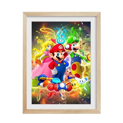 Yoimckay 5D Cartoon Diamond Painting Kinder Adulti, DIY Cross Stickerei Malerei Kits Wand Dekor, Kristall-Strass-Stickerei, Leinwand für Heimwanddekoration Kunsthandwerk, 30 x 40 cm von Yoimckay