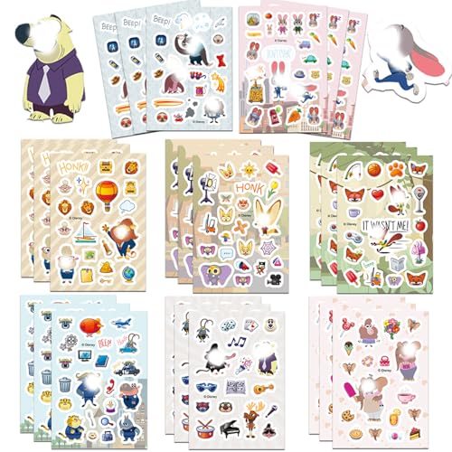 Yoimckay 8 Stück Anime DIY Gesichts-Sticker Geschenkset für Kinder, Geschenk-Set für Mädchen und Jungen, Cartoon Character Mixed Vinyl Aufkleber für Wasserflaschen Skateboard Gitarre Laptops von Yoimckay