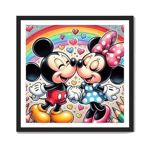 Yoimckay Cartoon Diamond Painting Art Kits, 5D Diamant Painting Bilder Erwachsene Regenbogen, DIY Diamant Malerei Vollbohrer Stickerei Malerei Crystal Strass, Diamant Painting Zuhause Dekor von Yoimckay