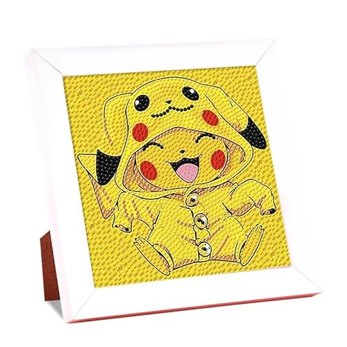 Yoimckay Cartoon Thema 5D Diamond Painting für Kinder, DIY Anime Diamond Painting, Full Drill Cross Embroidery Kits für Kinder und Erwachsene Anfänger, für Wohnzimmer Schlafzimmer, Gelb von Yoimckay