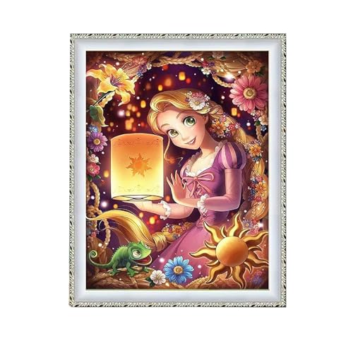 Yoimckay Diamond Painting Prinzessin 30x40 cm, Animation Süße verträumte Schönheit Diamant Malerei Set,5D Diamond Painting Kit Kreuzstichset Mosaik Home Craft Dekoration, für Erwachsene und Kinder von Yoimckay