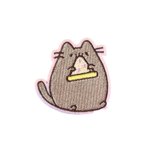 Yoimckay Patch Süße Katze zum Aufbügeln, Kawaii-Katze Gesticktes Aufbügeln, Patch Süße Dicke Katze zum Aufbügeln, Aufnäher Applikation Bügelbild für Kleidung, Rucksäcke und Accessoires, 5,3 x 5 cm von Yoimckay