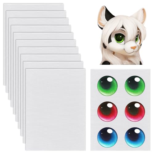 10 Stück Fursuit Eye Mesh Kunststoff Leinwand Blätter 0,5 mm Weiß Augennetz für Maske 0,5 mm wasserdicht bedruckbares PVC-Netz für Masken, Augen, Furries, Cosplay, Requisiten, Modellierung, Fursuits, von Yolev