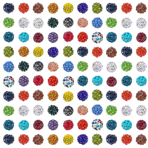 100 Stück Strass Perlen zum Auffädeln Bunte Glitzerperlen Perlen Mischfarbe Pflastern Perlen Polymer Clay Kristall Ton Perlen für Armbänder Ohrringe Kette DIY Schmuckdekoration 100 Stück Strass Perlen zum Auffädeln Bunte Glitzerperlen Perlen Mischfarbe Pflastern Perlen Polymer Clay Kristall Ton Perlen für Armbänder Ohrringe Kette DIY Schmuckdekoration von Yolev