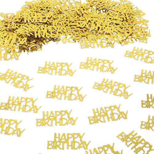 200 Stück Happy Birthday Konfetti Geburtstag Tischdeko Gold Glitzer Streudeko Geburtstagsparty Konfetti Geburtstag Deko Streudeko Geburtstag Geburtstag Weihnachtsdekoration von Yolev