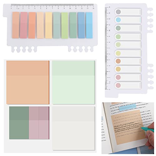 700 Stück Transparent Haftnotizen Sticky Notes Klebezettel Selbstklebende Haftstreifen Morandi Haftnotizzettel Index Etiketten Einfach zu Versenden für Office Notizbücher Notizzettel von Yolev