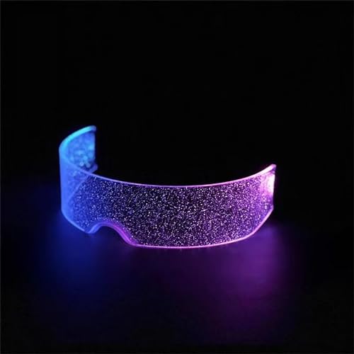 Yomaido 7-Color Cyberpunk LED Brille,LED Leuchtende Brille, Neon Brille Rave Brille,Festival Cool Stuff für Cyberpunk Cosplay, Bar, Club, Partybrille von Yomaido