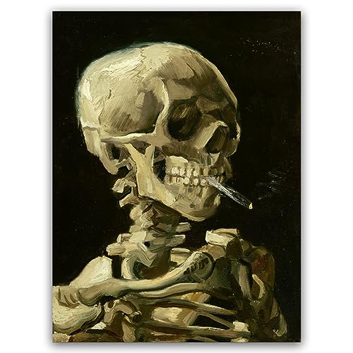 Yomcut Van Gogh Leinwand-Wandkunst – Schädel mit Zigarette Druck von Vincent Van Gogh – Skelett-Poster, berühmte Ölgemälde, coole Wanddekoration für Schlafzimmer, Büro, Badezimmer, ungerahmt, 30 x 40 Yomcut Van Gogh Leinwand-Wandkunst – Schädel mit Zigarette Druck von Vincent Van Gogh – Skelett-Poster, berühmte Ölgemälde, coole Wanddekoration für Schlafzimmer, Büro, Badezimmer, ungerahmt, 30 x 40 von Yomcut