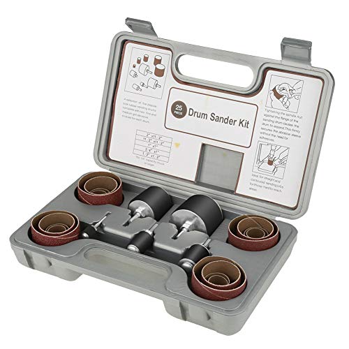 Yomiyuyr Drum -Schleifer -Kit, 25 -pcs -Schleifen -Drum -Set, Gummi -Drum -Schleifset mit Gehäuse für Bohrmaschinenschleifenaufgaben von Yomiyuyr