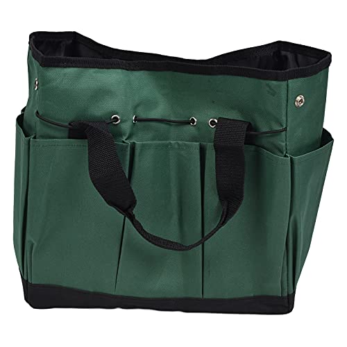 Yomiyuyr Gardening-Werkzeugtasche, große Gartentasche für Werkzeuge, Oxford-Stoffgarten Caddy, robuste Gartenkit-Tasche mit ergonomischem Design, Mehrzweckgartenlager, dunkelgrün von Yomiyuyr