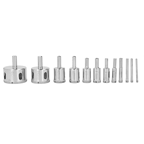 Yomiyuyr Premium-Schmirgel-Lochsägen-Bit-Set mit rundem Schaft – Hochgeschwindigkeits-Lochöffner-Set für Glas, Marmor, Keramik und Granit für Heimwerker und professionelle von Yomiyuyr