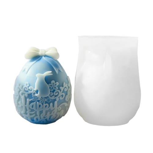 Ostern Silikonform, Ostern Eier Silikonform Kerzenformen 3D Eierform Blume Kerzengießformen, Handgefertigte Osterei Kerzenform Ostereier Silikonform Gießform Für Duftkerze, Wachskerzen Ostergeschenke von Yonuaret