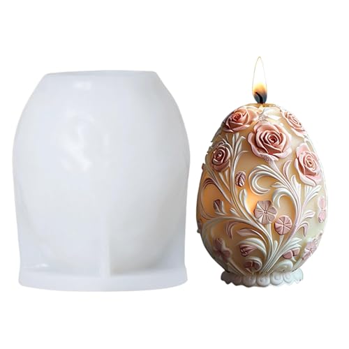 Silikonform Kerzen Ostern 3D Silikonform Kerzen Gießen Formen Ostereier Gießformen Silikon, Silikonform Ostern 3D Osterhase Ostereier Kerzenformen Zum Gießen, Für Ostereier Deko, Osterdeko von Yonuaret