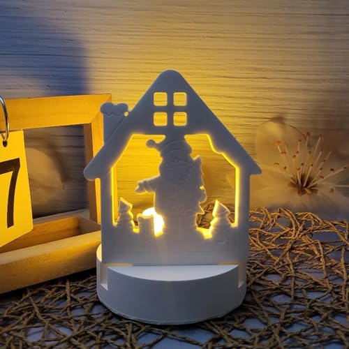 Silikonformen Gießformen Kerzenhalter, Weihnacht Teelichthalter Kerzenformen, Haus Santa Claus Candlestick Weihnachten Silikonform Seifenform Epoxidharz Zur Weihnachtsdekoration von Yonuaret