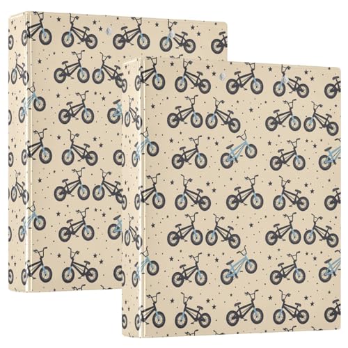 Notizbuchordner für BMX-Bikes, 3,5 cm, rund, Ringbuch mit Tascheneinband, 2 Stück, verschiedene Binder, Hardcover von Yoogain