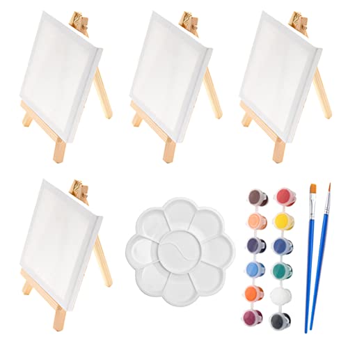 23-teiliges Leinwand Staffelei Acrylfarbe Malpinsel Set Teenager Studenten Schule Kunstparty von Yooghuge